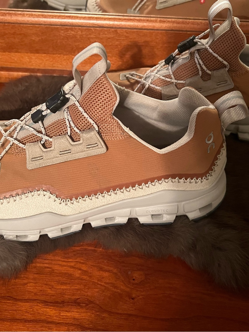 On Running Women's Cloudnova Lace-Up Sneakers in Tan and Cream
